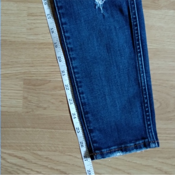 Madewell | Size 28 9" High-Rise Skinny Jeans Blue Wash Distressed Edition - Picture 11 of 14